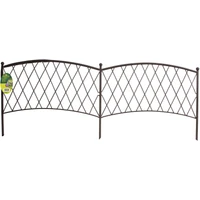 Kép 1/6 - CLASSIC METAL BORDER - Díszes festett fém szegély 0,4 x 1 m barna