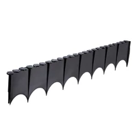 Kép 2/4 - DECO BARRIER - Leszúrható ágyásszegély dekoratív, köves stílusú szegélyszéllel, 77 x 12,5 cm, fekete teljes