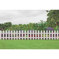 Kép 1/3 - FARM BORDER - Klasszikus kinézetű műanyag szegély 40 x 79 cm fehér (4 db/csomag)