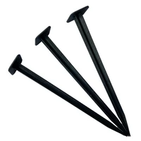 Kép 2/3 - FLEXIBLE EDGE  - Rugalmas, műanyag gyepszegély szett, leszúró tüskével, 4 cm x 10 m, fekete szegek