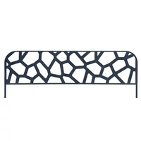 Kép 1/3 - STONE BORDER - Fém szegély dekoratív kő motívumokkal, fekete 0,40 x 1 m