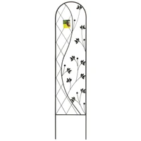 Kép 1/3 - YIN and YANG TRELLIS - Földbe szúrható fém növényfuttató 0,35 x h.1,50 m antracit