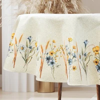 Kép 1/4 - Búzavirágos gobelin asztalterítő kerek 160 cm