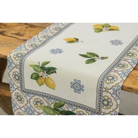 Kép 3/6 - Capri citromos mediterrán gobelin asztali futó 44x140 cm 2