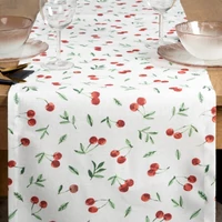 Kép 1/5 - Cherry tavaszi asztalterítő Fehér 40x140 cm