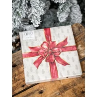 Kép 2/2 - Christmas bow ünnepi masnis szalvéta 3 rétegű 20 db/csomag 1