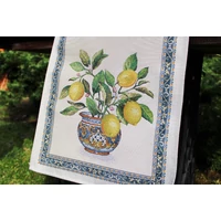 Kép 3/4 - Citromos mediterrán gobelin asztali futó 37x100 cm 2