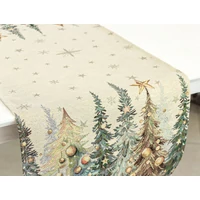 Kép 4/5 - Csillogó erdő gobelin asztali futó 37x100 cm arany lurex 3