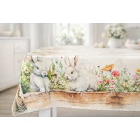 Kép 1/5 - Easter Garden nyuszis asztalterítő 137x235 cm