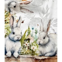 Kép 2/5 - Easter Garden nyuszis asztalterítő 137x235 cm 1