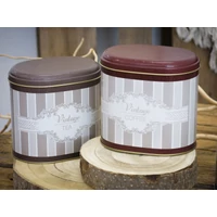 Kép 3/5 - Elegance 3 db-os fém cukor tea kávé tároló szett ovális 14x12x13 cm 2