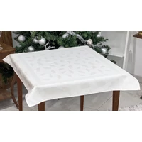 Kép 4/4 - Ezüst lurex asztalterítő páfrány mintás 96x100 cm 3