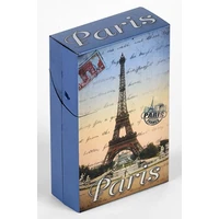 Kép 2/2 - Fém cigaretta tartó Párizsi Eiffel toronnyal 1
