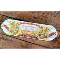 Kép 1/3 - Fém tábla akasztóval Sárga mimóza virág dekor 22x7 cm