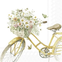 Kép 1/2 - Flower bike 2 biciklis szalvéta 3 rétegű 20 db/csomag - koktélszalvéta