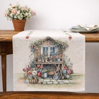 Kép 1/3 - Garden house kerti házikós gobelin asztali futó 37x100 cm