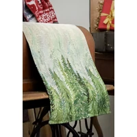 Kép 5/5 - Golden forest fenyőfás gobelin asztali futó 44x140 cm arany lurex 4