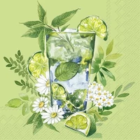 Kép 1/2 - Green cocktail mojitos szalvéta 3 rétegű 20 db/csomag - koktélszalvéta