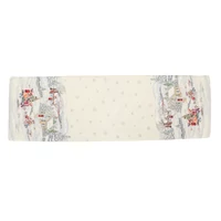 Kép 2/4 - Havas reggel karácsonyi gobelin asztali futó 37x100 cm ezüst lurex 1