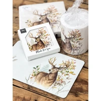 Kép 2/2 - Hunted deer szarvasos poháralátét szett 4 db-os 1