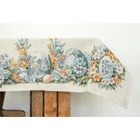 Kép 5/6 - Húsvéti tojásos sárgakék gobelin asztalterítő 137x180 cm 4