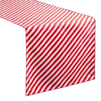 Kép 3/7 - Ines piros fehér csíkos terítő Fehér 40x140 cm 1
