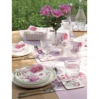 Kép 2/2 - Jardin Rose rózsás poháralátét szett 4 db-os 1