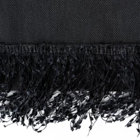 Kép 2/3 - Jasper prémium terítő bolyhos rojtokkal Fekete 40x140 cm 1