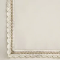 Kép 3/6 - Lace csipkés peremű elegáns asztalterítő Krémszín 40x140 cm 2
