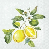 Kép 1/2 - Lemon wreath citromos szalvéta 3 rétegű 20 db/csomag - koktélszalvéta