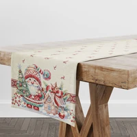 Kép 2/3 - Manós mézeskalácsos gobelin asztali futó 44x140 cm ezüst lurex 1