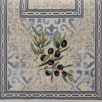 Kép 3/4 - Mediterrán stílusú gobelin terítő Natúr 40x100 cm - 5 cm 2