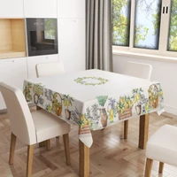 Kép 2/3 - NAPOLI Citrom mintás mediterrán asztalterítő 100x100 cm 1