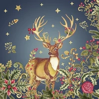Kép 1/2 - Opulent deer szarvasos szalvéta 3 rétegű 20 db/csomag - koktélszalvéta