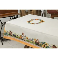 Kép 4/6 - Őszi harmónia sárga szélű gobelin asztalterítő 137x180 cm 3