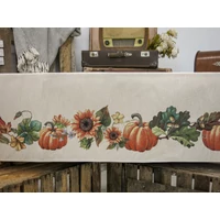 Kép 2/5 - Őszi tök mintás napraforgós gobelin asztalterítő 137x240 cm 1