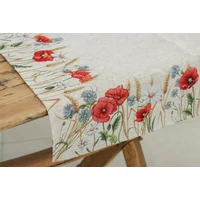 Kép 8/8 - Pipacsos búzavirágos gobelin asztalterítő 96x100 cm 5