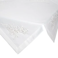 Kép 2/4 - Tulia terítő elegáns díszítéssel Fehér 85x85 cm 1