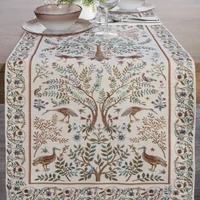 Kép 1/4 - William morris ihlette gobelin asztalterítő Natúr 40x100 cm - 5 cm