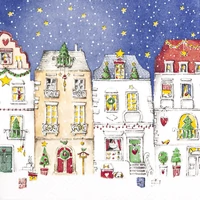 Kép 1/3 - Winter Village karácsonyi szalvéta 3 rétegű 20 db/csomag