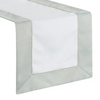 Kép 2/3 - sylvia-asztali-futo-olivazold-szinu-szeles-peremmel-natur-40-x-180-cm-hatter-nelkul