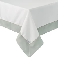 Kép 3/4 - sylvia-asztalterito-olivazold-szinu-szeles-peremmel-natur-140-x-180-cm-hatter-nelkul