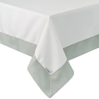 Kép 2/5 - sandi-asztalterito-olivazold-szinu-szeles-peremmel-natur-145-x-350-cm-hatter-nelkul