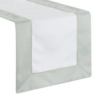 Kép 3/6 - sandi-asztali-futo-olivazold-szinu-szeles-peremmel-natur-40-x-140-cm-hatter-nelkul