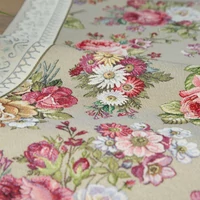 Kép 6/7 - viragmintas-gobelin-asztalterito-olivazold-140-x-180-cm-kozeli-minta-2