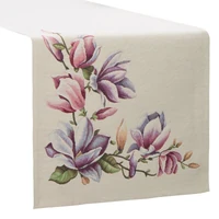 Kép 2/5 - magnolia-viragmintas-gobelin-asztali-futo-natur-45-x-140-cm-hatter-nelkul