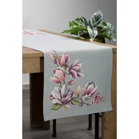 Kép 1/5 - magnolia-viragmintas-gobelin-asztalterito-szurke-45-x-140-cm-5-cm-hs416103