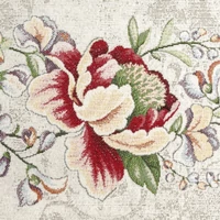 Kép 3/5 - viragos-gobelin-terito-zsenilia-fonalbol-natur-piros-140-x-180-cm-5-cm-hs425763 2