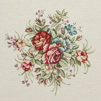 Kép 3/5 - viragmintas-gobelin-asztalterito-zsenilia-fonalbol-natur-140-x-180-cm-5-cm-hs425776 2
