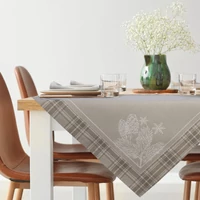 Kép 1/4 - holly-gobelin-karacsonyi-asztalterito-sotet-bezs-90-x-90-cm-5-cm-hs439945
